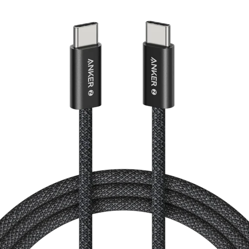 Zolo كيبل USB-C إلى USB-C من أنكر بقدرة 240 واط (1.8 متر) | أسود Zolo كيبل USB-C إلى USB-C من أنكر بقدرة 240 واط (1.8 متر) | أسود